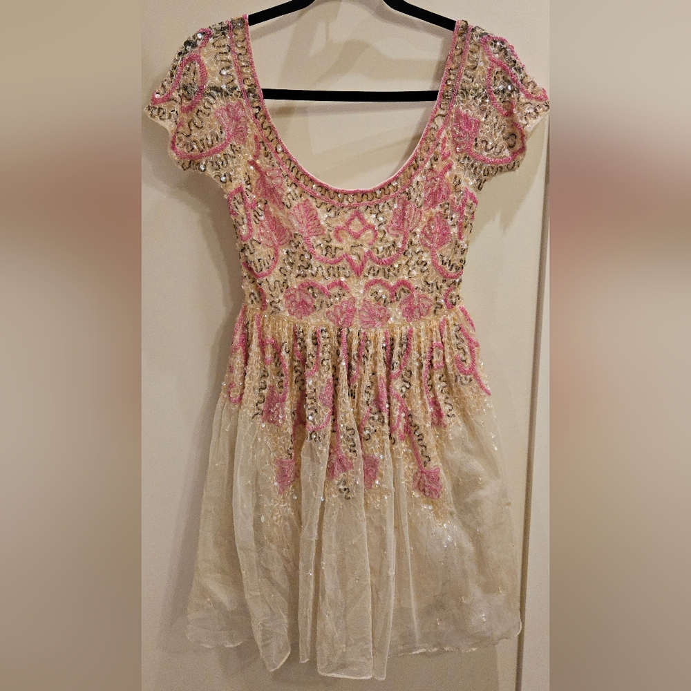 ASOS Dress in Pink and Gold